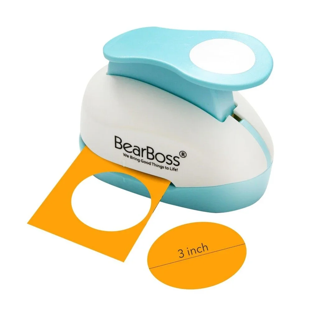 BearBoss 3 Inch Circle Paper Punch Scrapbooking Card Making Craft Tool